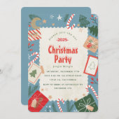 クラフトクリスマスパーティー招待状 招待状 (正面/裏面)