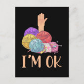 クラフトクロシェ中毒の母おばさんヤーン恋人 ポストカード (正面)