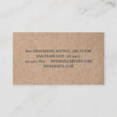 クラフトグモダンリーミニマルンエコプロフェッショナル 名刺 (裏面)