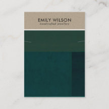 クラフトグリーンカラーブロックネックレスブレスレットディスプレイ