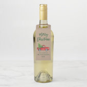 クラフトグリーンブラシスクリプトクリスマスヴィンテージトラック ボトルネックタグ (ボトル)