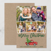 クラフトグリーンブラシスクリプトヴィンテージツruck 4枚の写真 シーズンカード (正面/裏面)