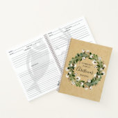 クラフトコットン素朴リースクリスマスファミリーレシピ ノートブック (内部)