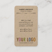 クラフトコーナー縦型名刺(丸) 名刺 (正面)