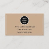 クラフトコーヒーショップロゴビジネス報酬パンチ ロイヤリティカード (裏面)