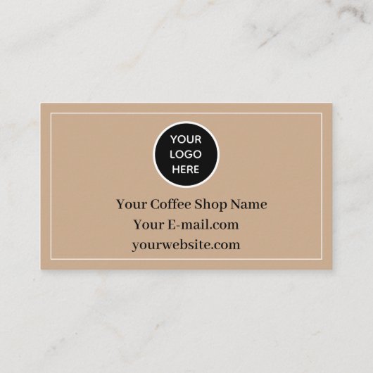 クラフトコーヒーショップロゴビジネス報酬パンチ ロイヤリティカード (裏面)