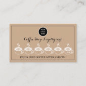 クラフトコーヒーショップロゴビジネス報酬パンチ ロイヤリティカード (正面)