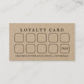 クラフトコーヒー豆カフェコーヒーショップ ロイヤリティカード (裏面)