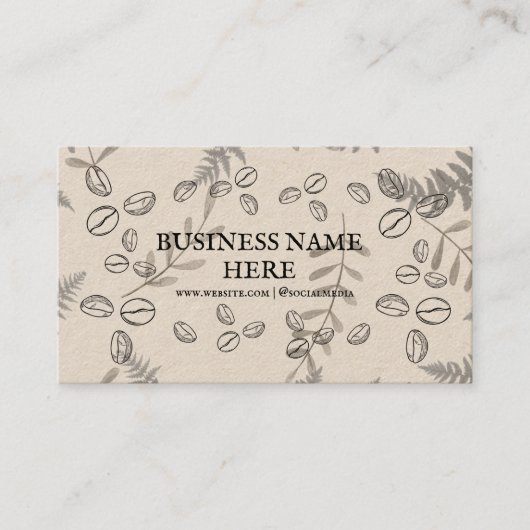 クラフトコーヒー豆カフェコーヒーショップ ロイヤリティカード (正面)