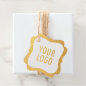 クラフトゴールドフォイルのブランドロゴつるのラベルまたは価格ラベル フェイバータグ (箱)