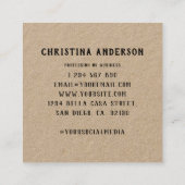 クラフトサンキューハミングバードリース スクエア名刺 (裏面)