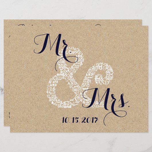 クラフトサンフラワーブライド結婚式 プログラムフライヤー (正面/裏面)