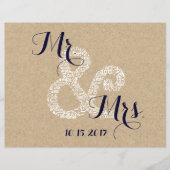 クラフトサンフラワーブライド結婚式 プログラムフライヤー (正面)