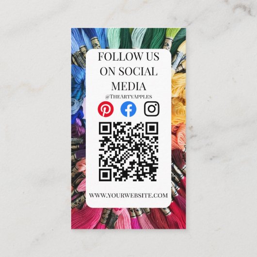 クラフトショッ絵を描プアートアーティストワークショップキッズ裁縫 名刺 (裏面)