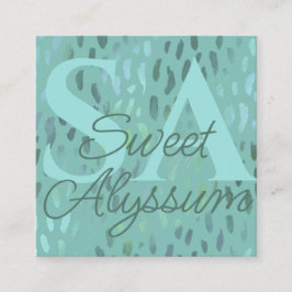 クラフトショープロモポップ・アートのンアップビジネスグリーン スクエア名刺