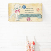 クラフトショー子羊の編み物クロシェhomespun ba 横断幕 (インサイチュ)