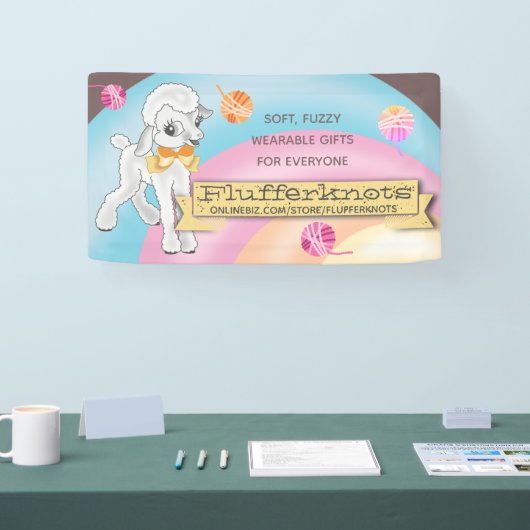 クラフトショー子羊の編み物クロチェットホームズプン 横断幕 (トレードショー)