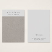 クラフトシンプルイヤリングジュエリー表示カード (正面&裏面)