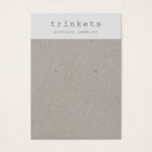 クラフトシンプルイヤリングジュエリー表示カード (正面)