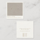 クラフトシンプルイヤリングジュエリー表示 スクエア名刺 (正面/裏面)