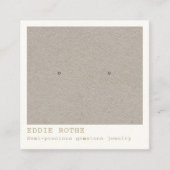 クラフトシンプルイヤリングジュエリー表示 スクエア名刺 (正面)
