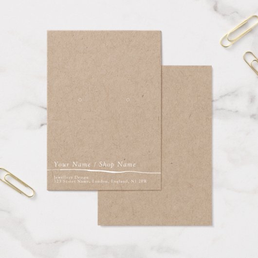 クラフトシンプルイヤリング表示カード (オフィス)