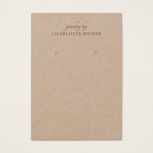 クラフトシンプルイヤリング表示カード (正面)
