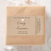 クラフトシンプルタイポグラフィホワイトハート体バター ラベル (インサイチュ)