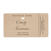 クラフトシンプルタイポグラフィホワイトハート体バター ラベル (正面)