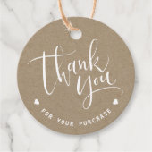 クラフトシンプルモダンスクリプトBusiness Thank You フェイバータグ (正面)