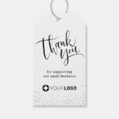 クラフトシンプルモダン書道感謝してい業業 ギフトタグ (正面)