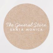 クラフトシンプル円形ラベルのクリーニング ラベル (デザイン2)