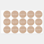 クラフトシンプル円形ラベルのクリーニング ラベル (シート)