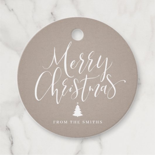 クラフトシンプル書道メリークリスマス フェイバータグ (正面)