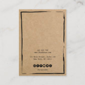 クラフトシンプル紙イヤリングフレームの表示ロゴの追加 名刺 (裏面)