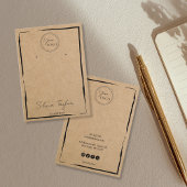 クラフトシンプル紙イヤリングフレームの表示ロゴの追加 名刺