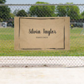 クラフトシンプル紙イヤリングフレームの表示ロゴの追加 横断幕 (インサイチュ)