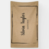 クラフトシンプル紙イヤリングフレームの表示ロゴの追加 横断幕 (縦)