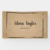 クラフトシンプル紙イヤリングフレームの表示ロゴの追加 横断幕 (横)