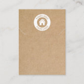 クラフトシンプル紙ネックレスブレスレットディスプレイカード 名刺 (正面)