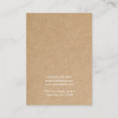 クラフトシンプル紙ネックレスブレスレットディスプレイカード 名刺 (裏面)