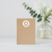 クラフトシンプル紙ネックレスブレスレットディスプレイカード 名刺 (スタンド正面)