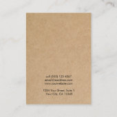 クラフトシンプル紙ネックレスブレスレットディスプレイカード 名刺 (裏面)