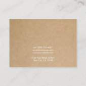 クラフトシンプル紙ヘアクリップバレットディスプレイカード 名刺 (裏面)