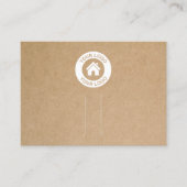 クラフトシンプル紙ヘアクリップバレットディスプレイカード 名刺 (正面)