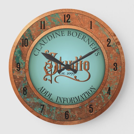 クラフトジュエリー裁縫ホビースタジオウォールクロック ラージ壁時計 (正面)