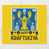 クラフトスキヴァ – スウェーデンクレイフィッシュパーティー リキュールボトルラベル (シングルラベル)
