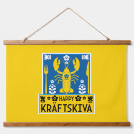 クラフトスキヴァ – スウェーデンクレイフィッシュパーティー 吊り下げ型タペストリー