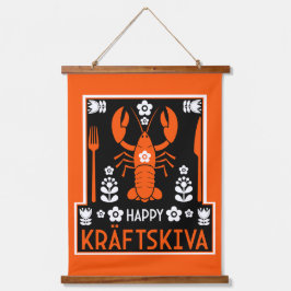 クラフトスキヴァ – スウェーデンクレイフィッシュパーティー 吊り下げ型タペストリー