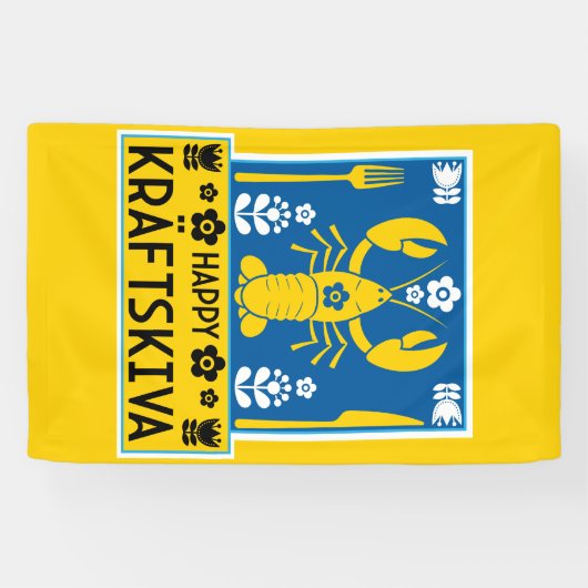 クラフトスキヴァ – スウェーデンクレイフィッシュパーティー 横断幕 (横)